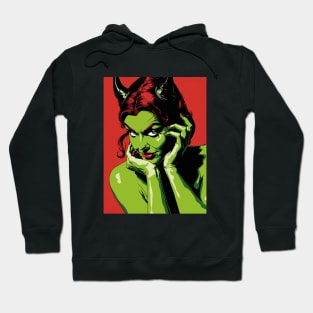 Female Demon Woman Pop Comic Art Illustration Hoodie